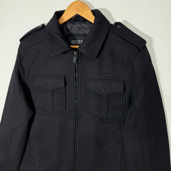 GUESS WOOL JACKET BLACK COLOUR