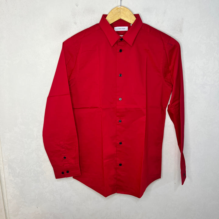 CALVIN KLEIN SLIM FIT FORMAL COTTON SHIRT WITH STRETCH