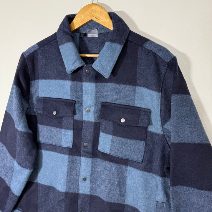 VRST DOUBLE POCKETS WOOL CHECKERED JACKET