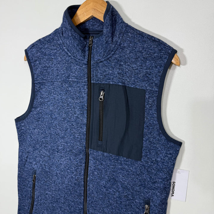 SONOMA SUPERSOFT SLEEVES LESS FLEECE JACKET BRAND NEW BLACK NEW