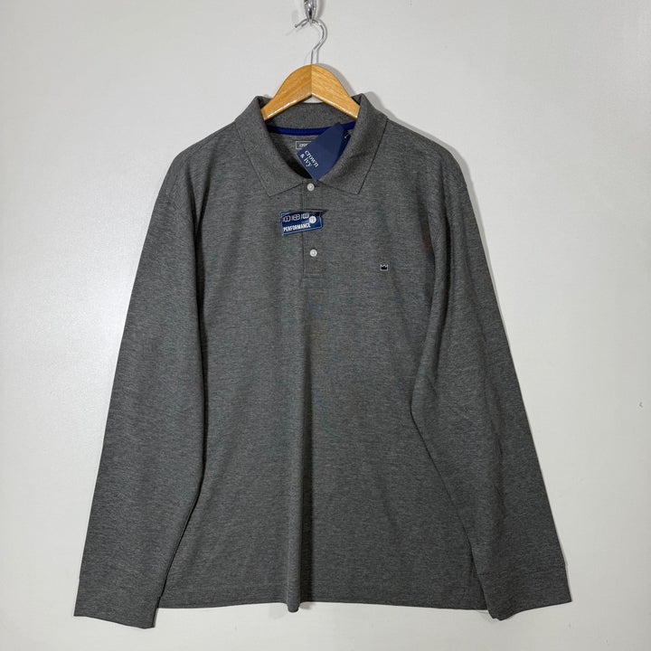 CROWN & IVY LONG SLEEVES SPORT POLO TSHIRT BRAND NEW