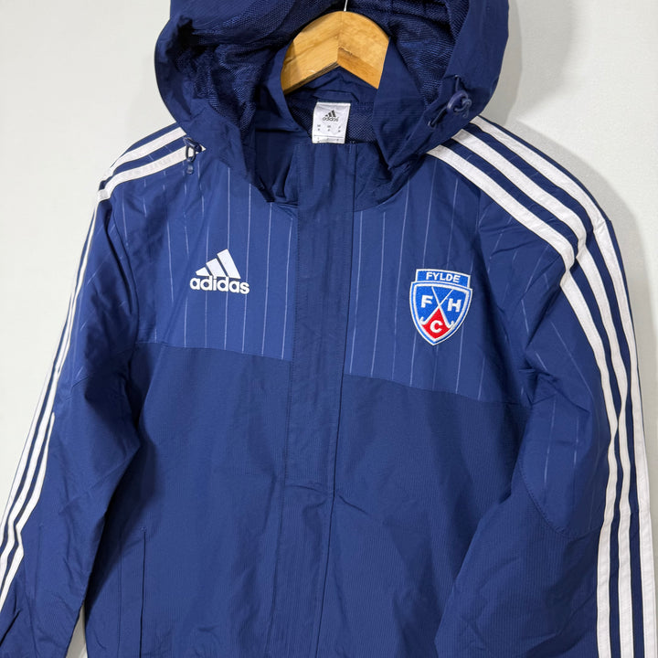 ADIDAS PARACHUTE JACKET WITH HOOD BLUE COLOUR