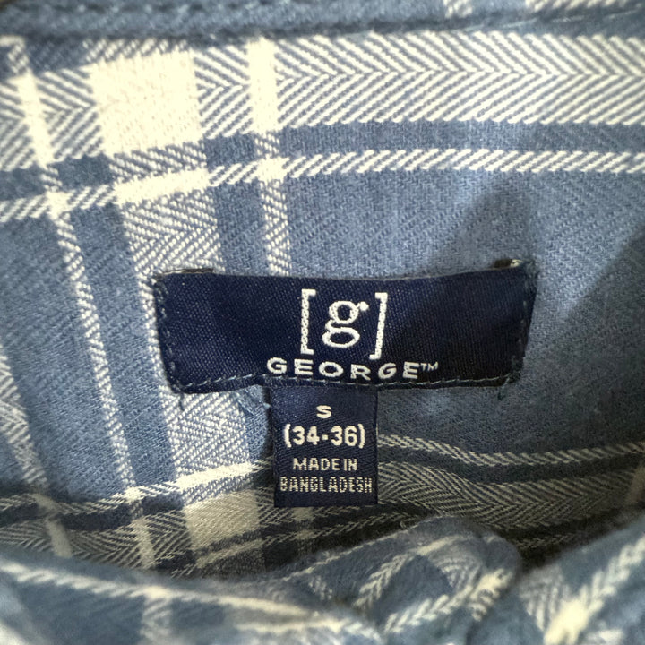GEORGE BUTTON DOWN DOUBLE POCKETS FLANNEL COTTON SHIRT BRAND NEW