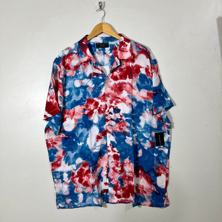 NO BOUNDARIES SAFARI COLLAR HALF SLEEVES HAWAI SHIRT BRAND NEW