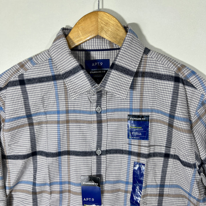 APT.9 STANDARD FIT FLANNEL SHIRT BRAND NEW