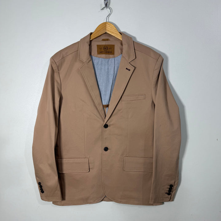 NIFTY GENIUS SLIM FIT COTTON BLAZER WITH STRETCH