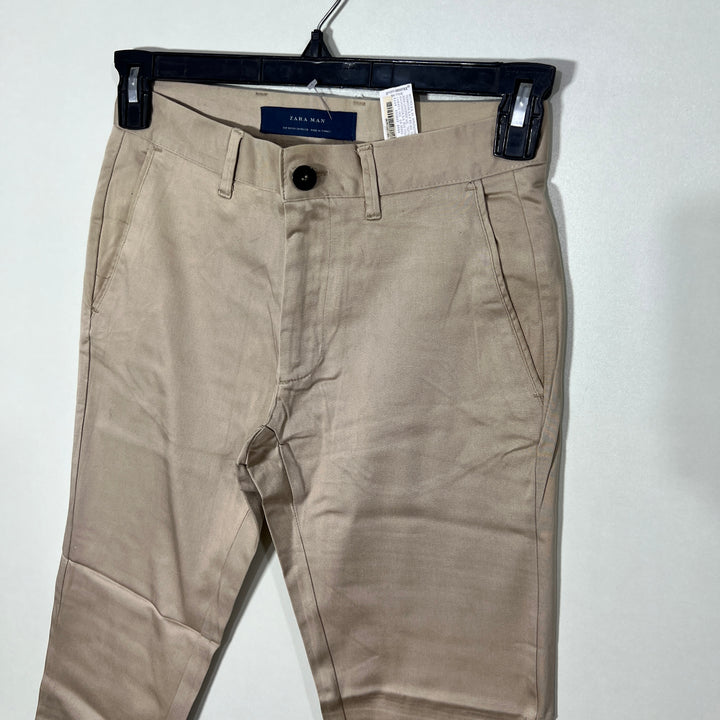 ZARA SLIM FIT COTTON CHINO PANT WITH STRETCH