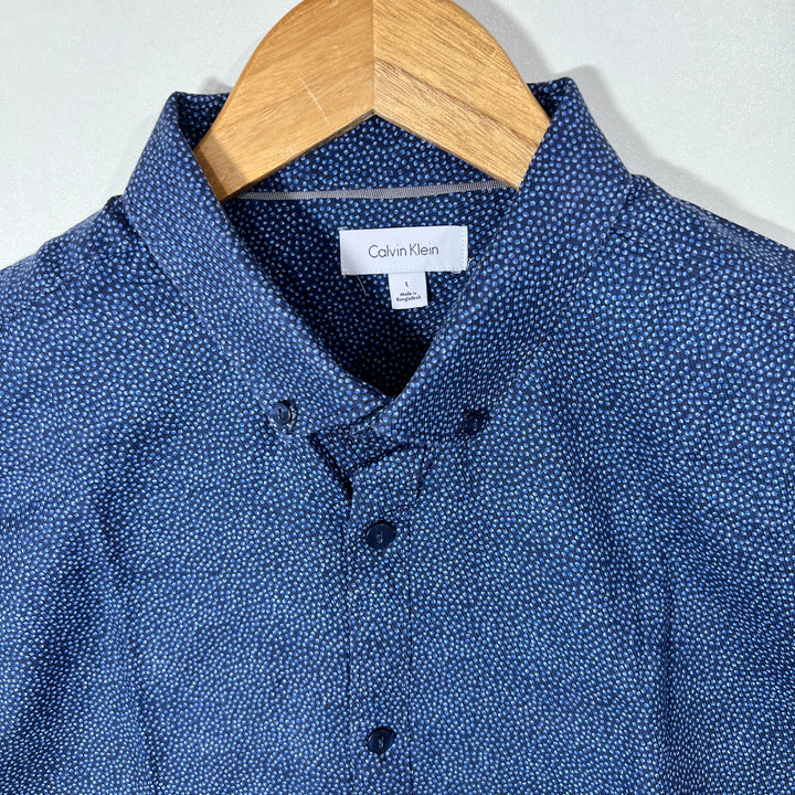 CALVIN KLEIN SLIM FIT BUTTON DOWN SHIRT