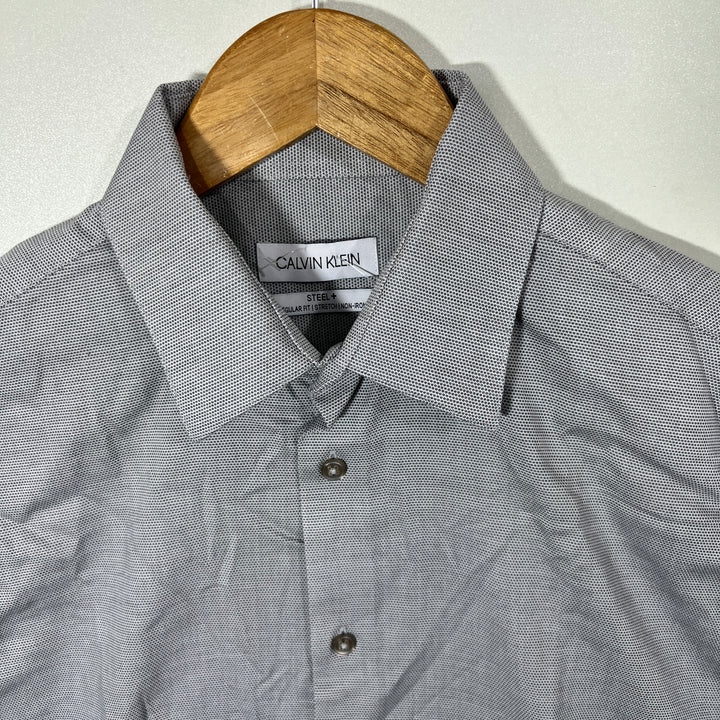 CALVIN KLEIN REGULAR FIT NON IRON SEMI FORMAL SHIRT WITH STRETCH
