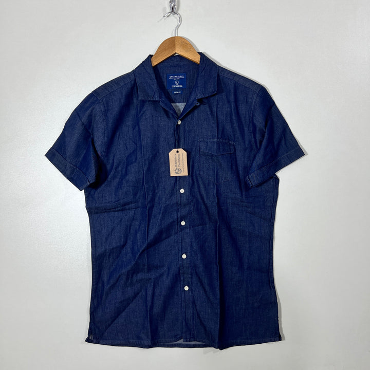 SPRINGFIELD SAFARI COLAR HALF SLEEVES SHIRT