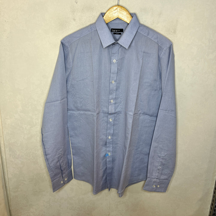 BAR III SLIM FIT FORMAL COTTON SHIRT WITH STRETCH