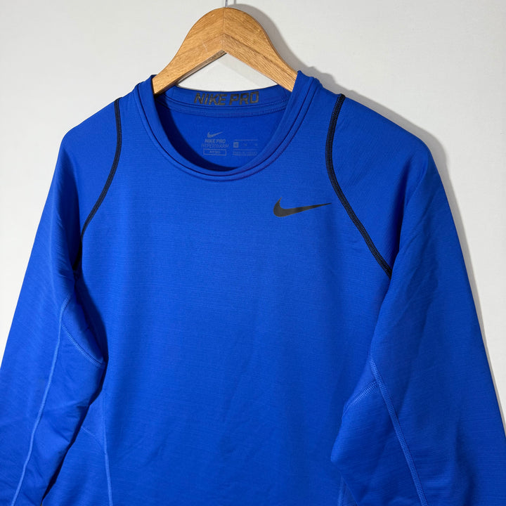 NIKE PRO HYPERWARM FITTED LONG SLEEVES SPORT TSHIRT INNER FLEECE