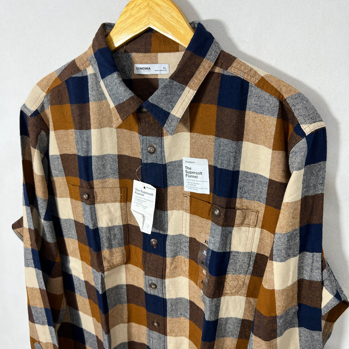 SONOMA SUPER SOFT FLANNEL SHIRT BRAND NEW