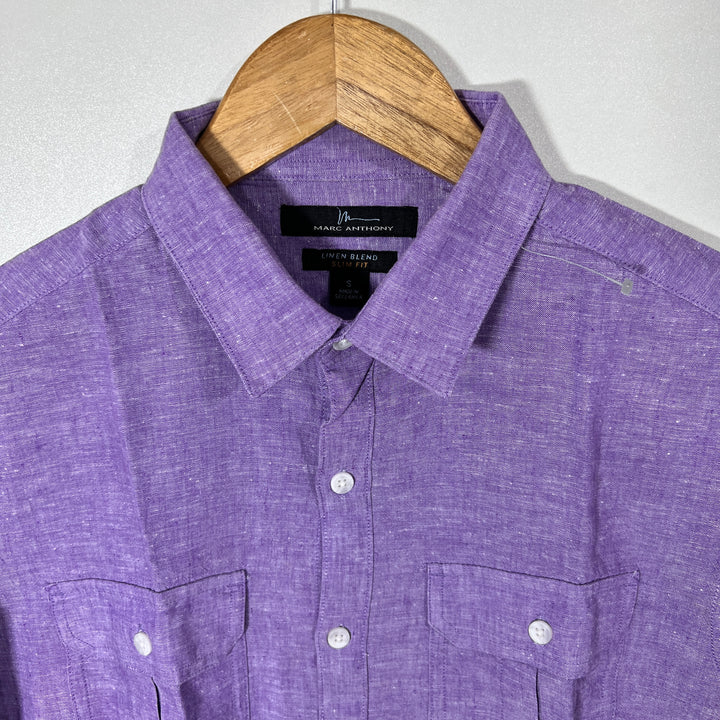 MARC ANTHONY DOUBLE POCKETS LINEN SHIRT