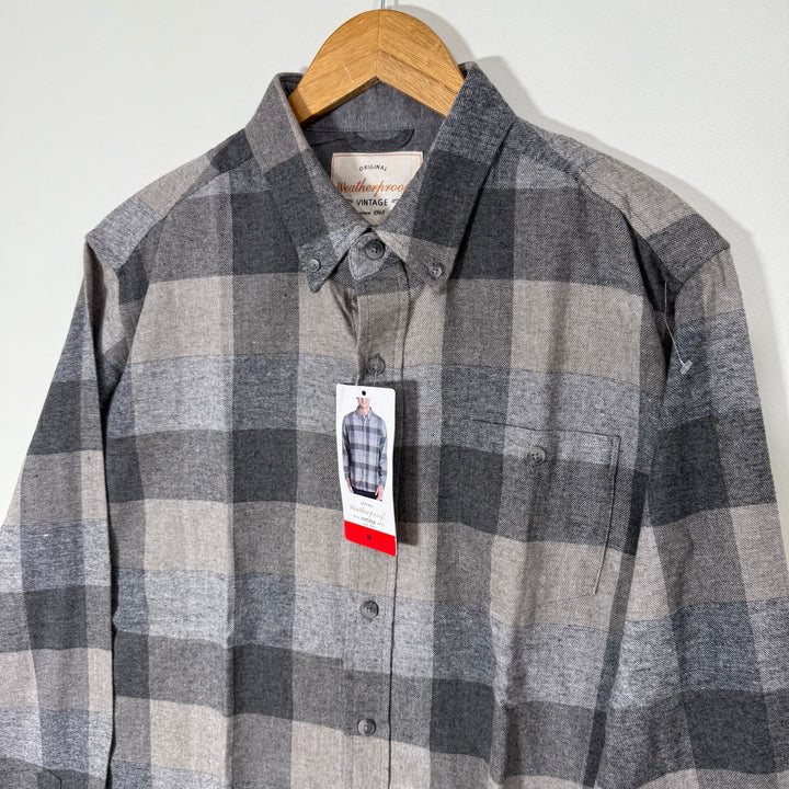 WEATHERPROOF VINTAGE BUTTON DOWN FLANNEL COTTON SHIRT BRAND NEW