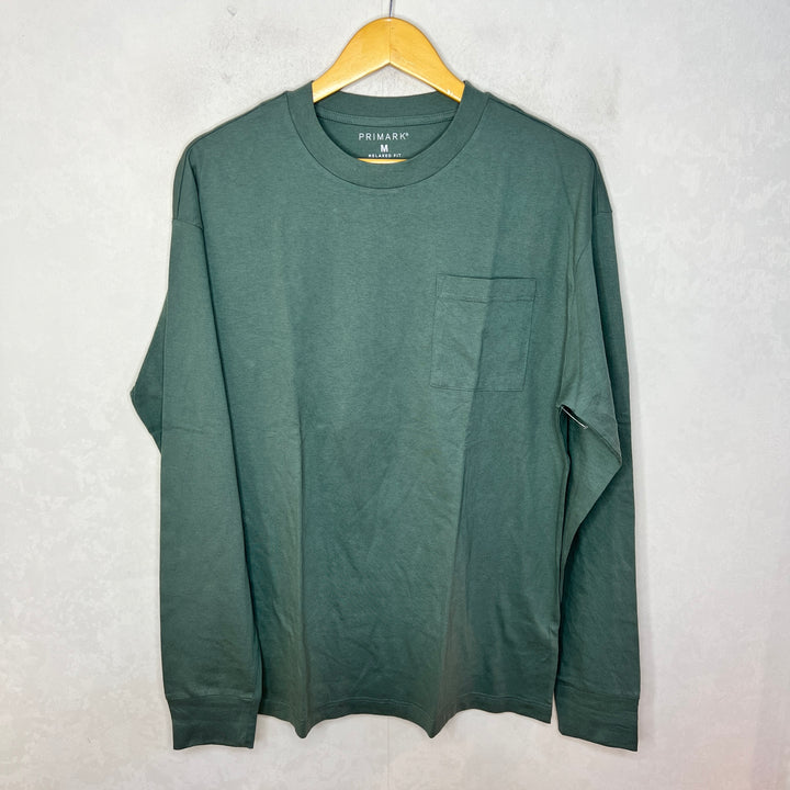 PRIMARK RELAXED FIT LONG SLEEVES COTTON TSHIRT