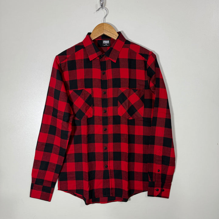 URBAN CLASSIC CHECKERED FLANNEL COTTON SHIRT