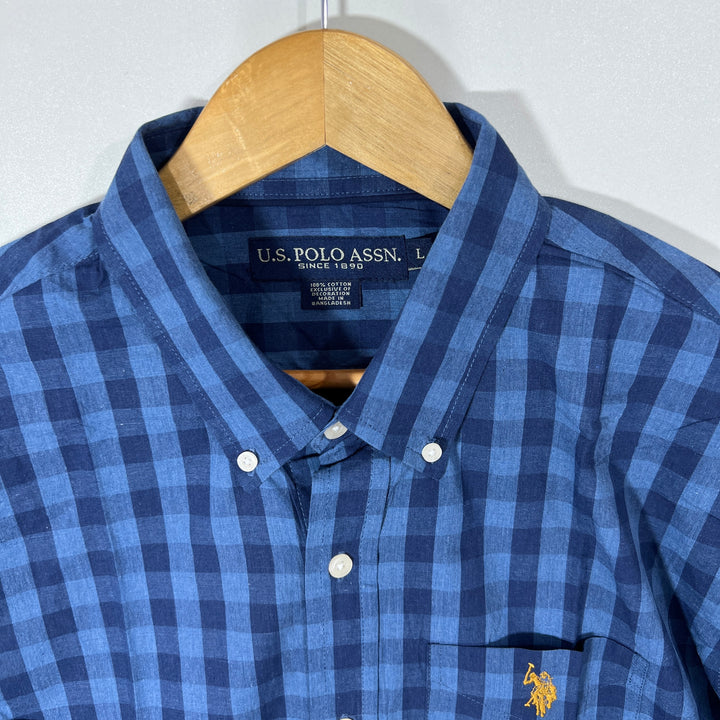 US POLO ASSN BUTTON DOWN CHECKERED SHIRT