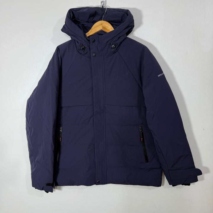 OROLAY HEATED DUCK DOWN PUFFER JACKET WITH HOOD BLUE COLOUR