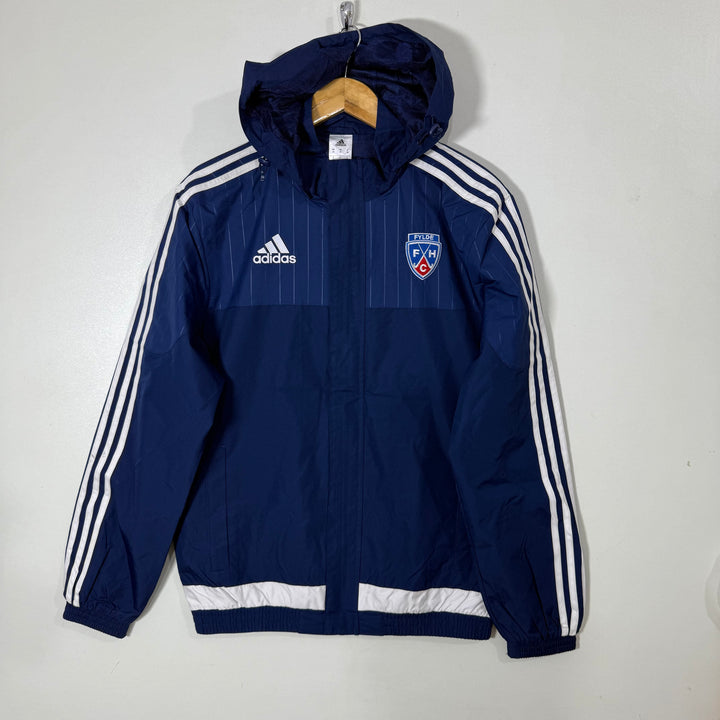 ADIDAS PARACHUTE JACKET WITH HOOD BLUE COLOUR