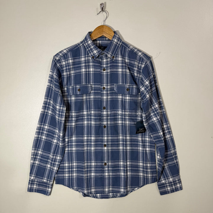 GEORGE BUTTON DOWN DOUBLE POCKETS FLANNEL COTTON SHIRT BRAND NEW