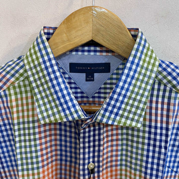 TOMMY HILFIGER REGULAR FIT CHECKERED COTTON CASUAL SHIRT - JS BROTHERS 