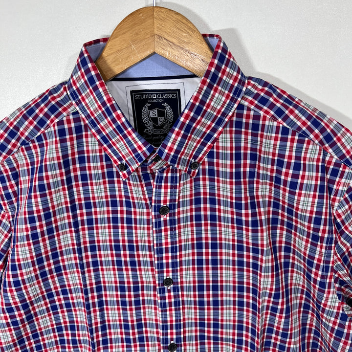 STUDIO CLASSIC BUTTON DOWN CASUAL COTTON SHIRT NH