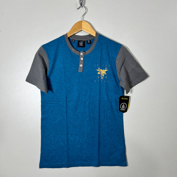 VOLCOM HENLEY COLLAR COTTON TSHIRT BRAND NEW