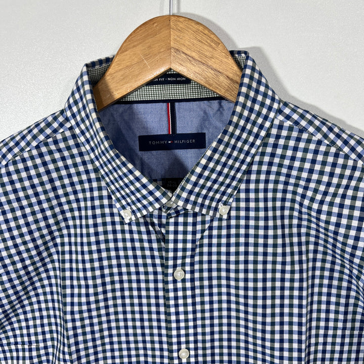 TOMMY HILFIGER SLIM FIT NON IRON CHECKERED SHIRT