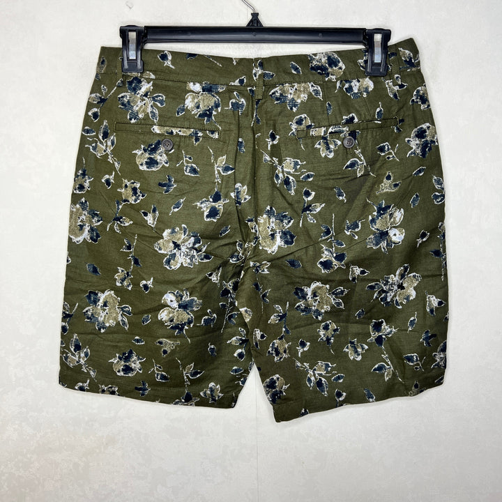 CLUB MONACO MADDOX FIT PRINTED LINEN SHORT BRAND NEW