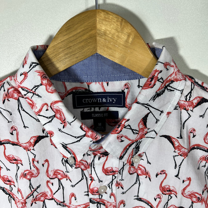 CROWN & IVY BUTTON DOWN HALF SLEEVES SHIRT