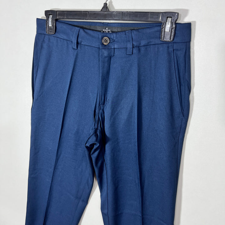 HAGGAR 26 SLIM FIT PERFORMANCE PANT WITH STRETCH BLUE COLOUR