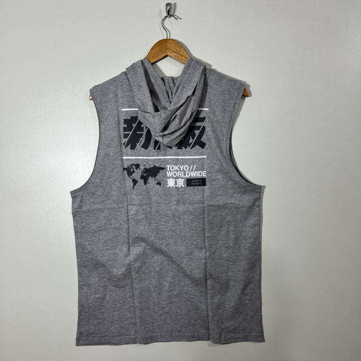 ANKO COTTON SLEEVES LESS WITH HOOD