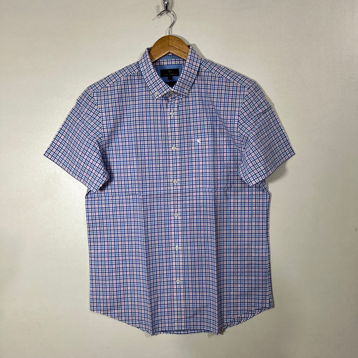 TRENT NATHAN BUTTON DOWN HALF SLEEVES SHIRT