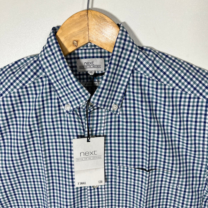 NEXT BUTTON DOWN HALF SLEEVES CHECKERED SHIRT BRAND NEW