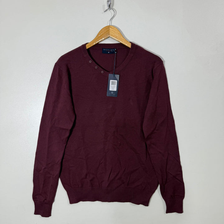 SMITH & JONES V NECK COTTON SWEATER BRAND NEW