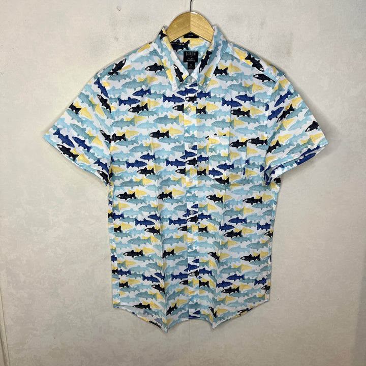 J. CREW SLIM FIT FLEX WASHED HALF SLEEVES COTTON SHIRT BRAND NEW