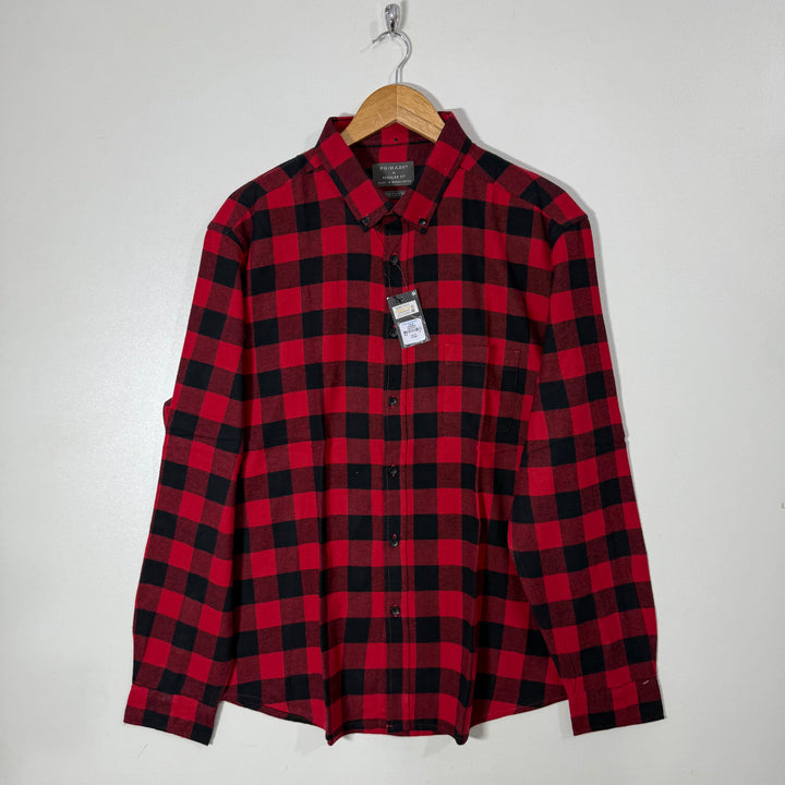 PRIMARK REGULAR FIT BUTTON DOWN FLANNEL COTTON SHIRT BRAND NEW