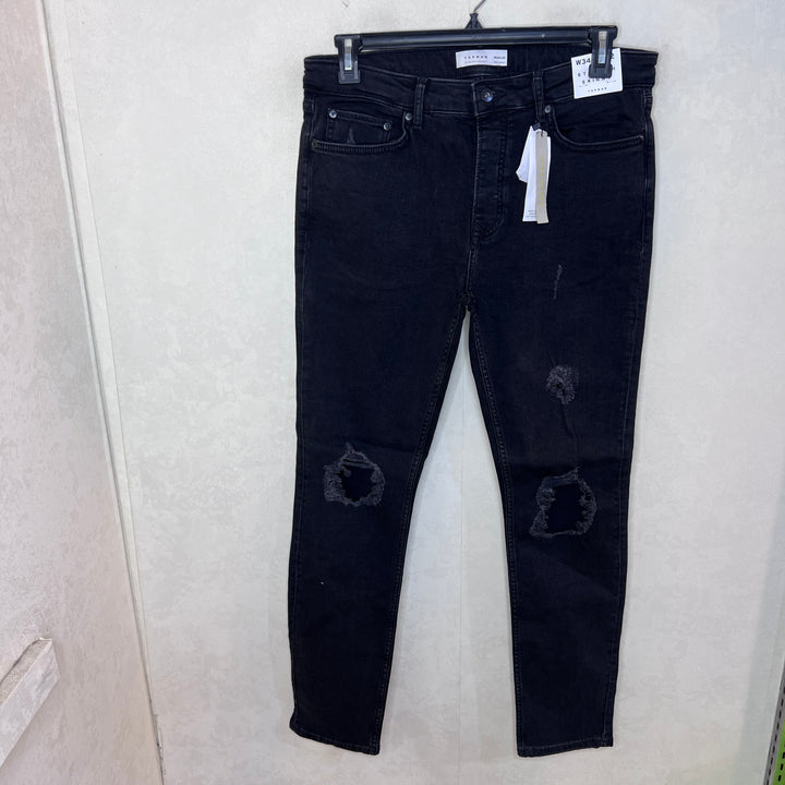 TOPMAN SUPER SKINNY FIT RIPPED JEAN DENIM PANT BRAND NEW WITH STRETCH