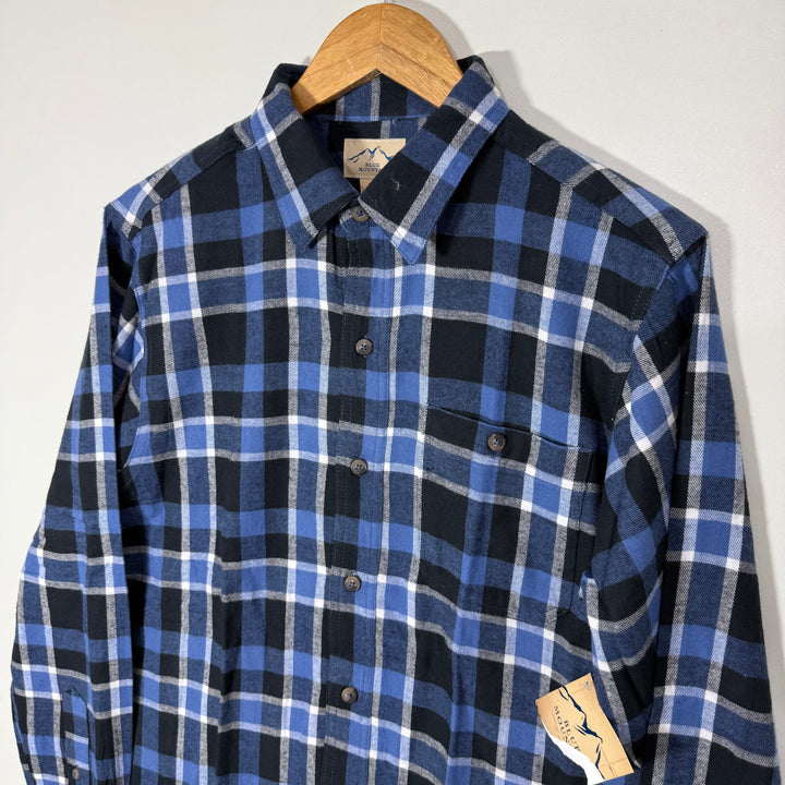 BLUE MOUNTAIN FLANNEL COTTON CHECKERED SHIRT BRAND NEW