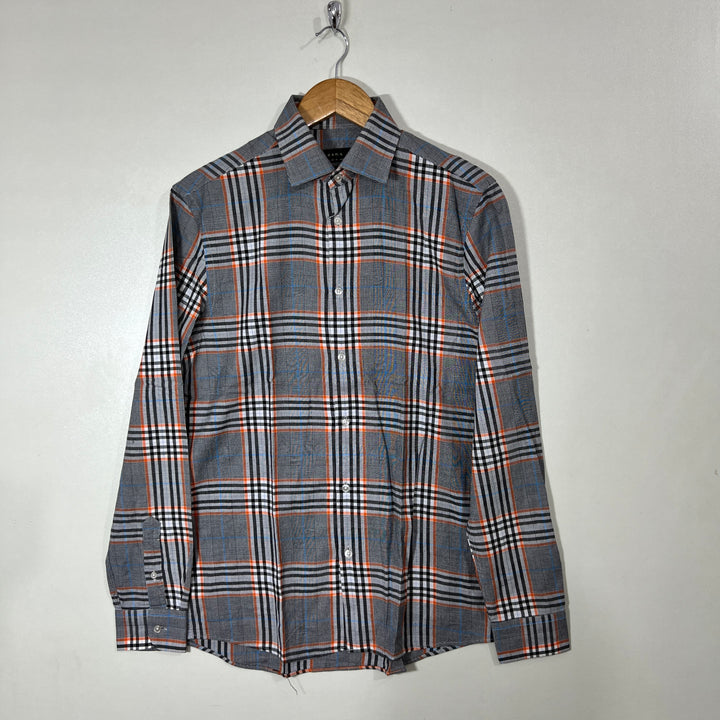 ZARA REGULAR FIT  CHECKERED COTTON SHIRT
