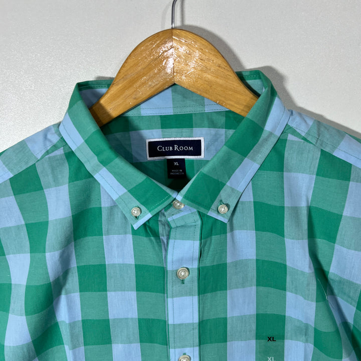 CLUB ROOM BUTTON DIWN HALF SLEEVES SHIRT BRAND NEW