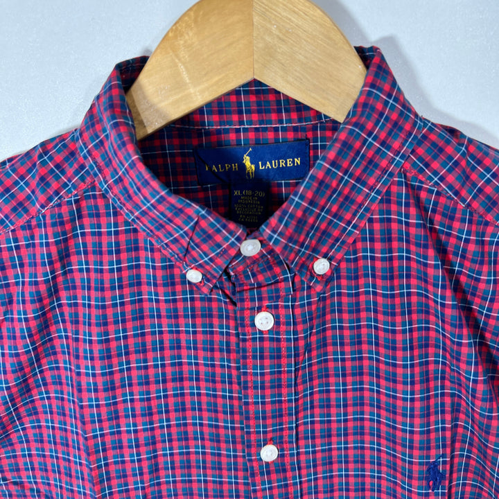 RALPH LAUREN POLO BUTTON DOWN CHECKERED SHIRT