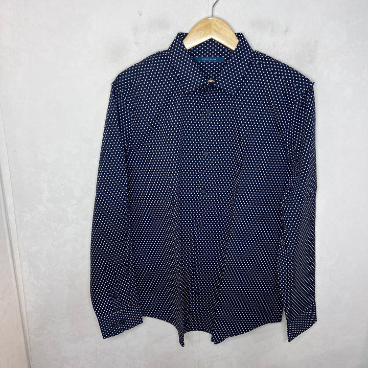 PERRY ELLIS PRINTED COTTON SHIRT