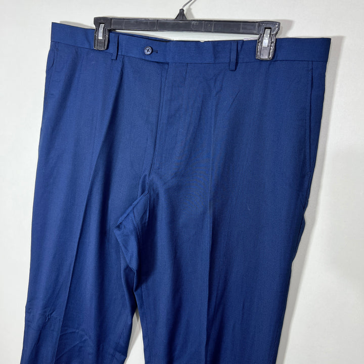 VIEFRANCO TRAVELER STRAIGHT FIT TEXTURED DRESS PANT WITHOUT STRETCH BLUE COLOUR