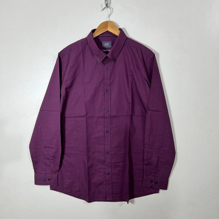 UNIT BUTTON DOWN CASUAL COTTON SHIRT