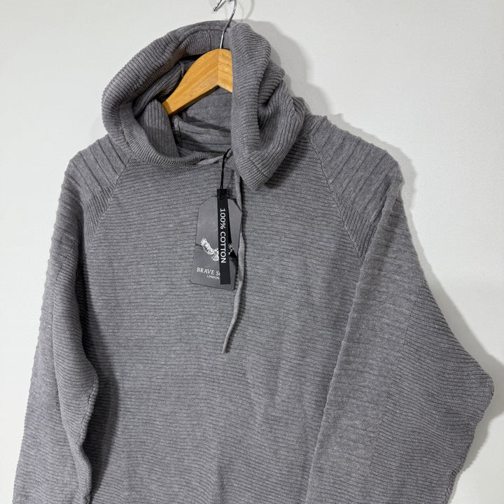 BRAVE SOUL LONDON COTTON KNITED SWEATER HOODIE BRAND NEW