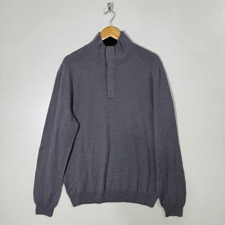 GAP ITALIAN 4 BUTTON MERINO WOOL SWEATER PULLOVER