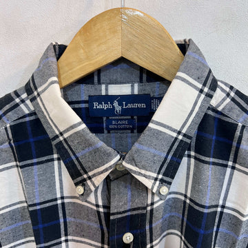 RALPH LAUREN POLO BUTTON DOWN CHECKERED COTTON CASUAL SHIRT - JS BROTHERS 