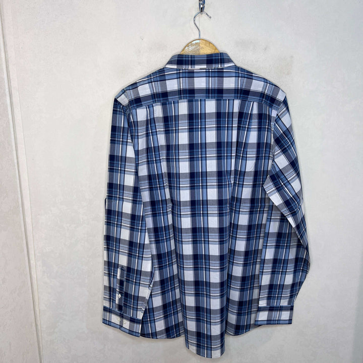 GEORGE CHECKERED BUTTON DOWN SHIRT BRAND NEW - JS BROTHERS 